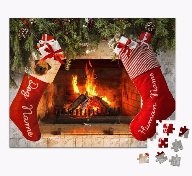 Me & My Dog Fireplace: Personalized {breedFullName} Jigsaw